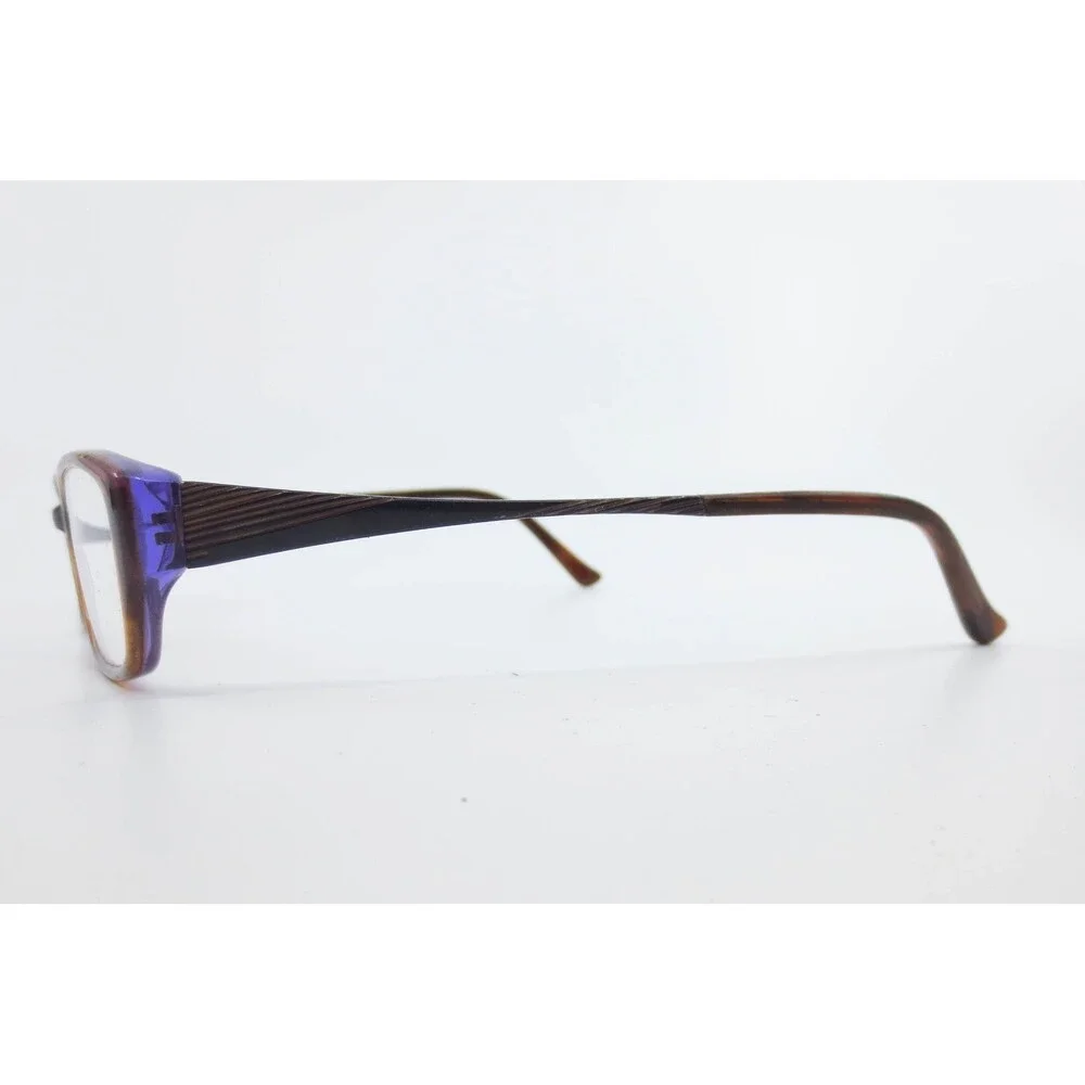 Scott Harris 228 02 Eyeglasses Frames Brown Purple Tortoise Rectangular
